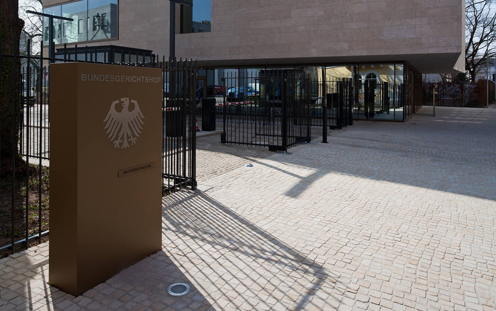 Empfangsgebäude zum Bundesgerichtshof in Karlsruhe