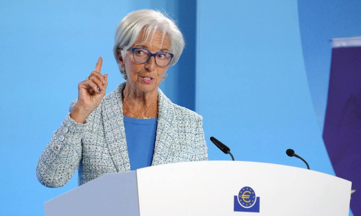 EZB-Chefin Christine Lagarde auf der Pressekonferenz nach der Zinssenkung am 6. Juni 2024