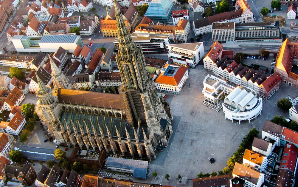 Blick von oben: Der Münster in Ulm