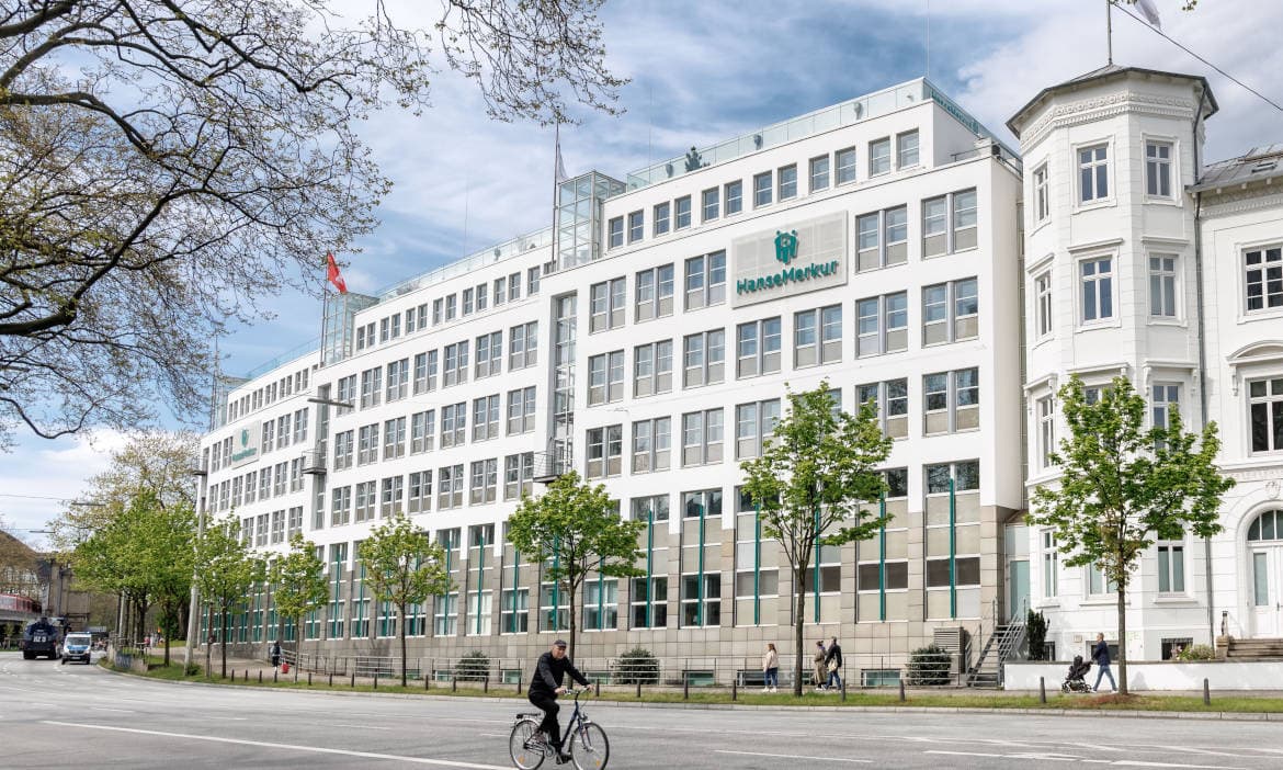 Sitz der Hanse-Merkur in Hamburg: Der Versicherer gehört zu jenen Anbietern privater Krankenversicherungen (PKV) mit Spitzen-Rating von Morgen & Morgen