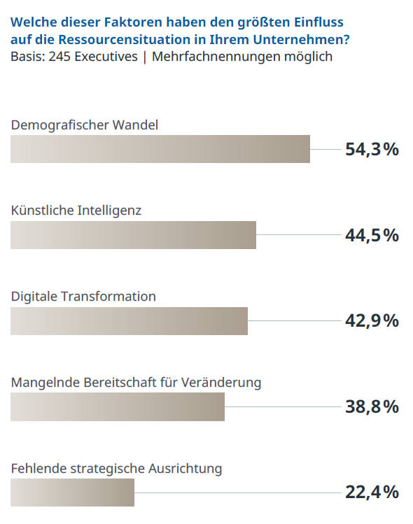 Was beeinflusst die Ressourcen im Unternehmen? Hier die Antworten (Quelle: Robert Half)