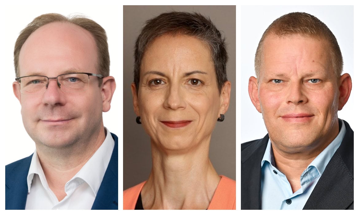 Die Personalien der Woche (v.l.): Markus Denker, Karina Schreiber und Oliver Bolwerk.