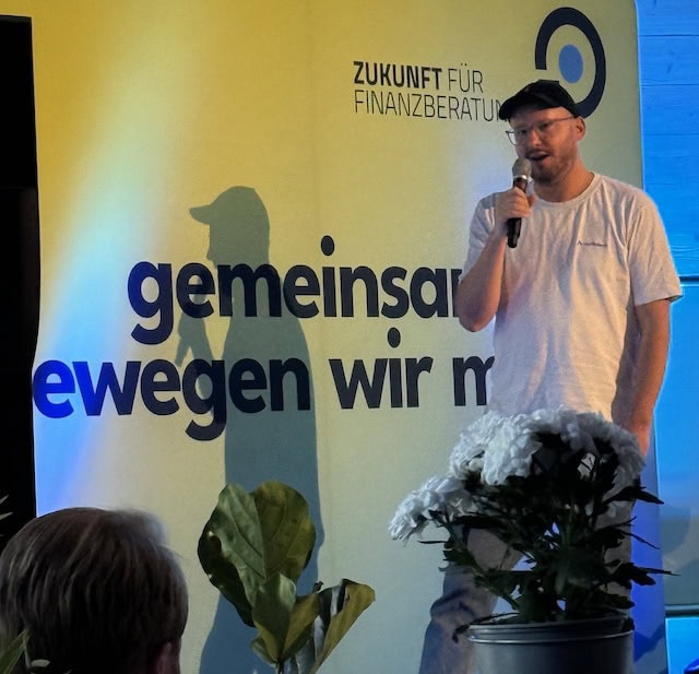 Simon Moser, Chef von Muffintech bei seinem Vortrag